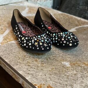 Steve Madden Black Rhinestone Kids Dress Shoes